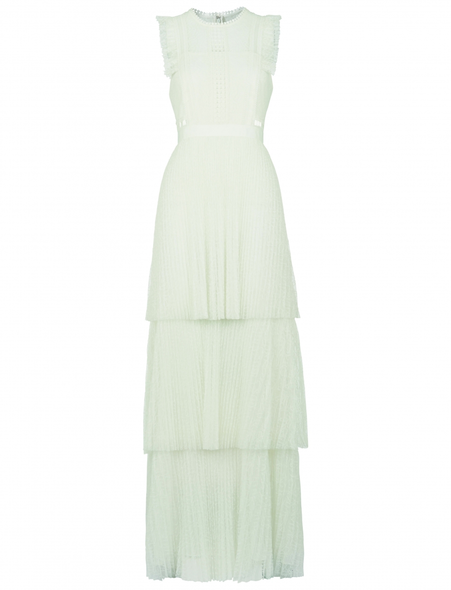 Whistles Theodora round neck layering wedding dress $7,189
